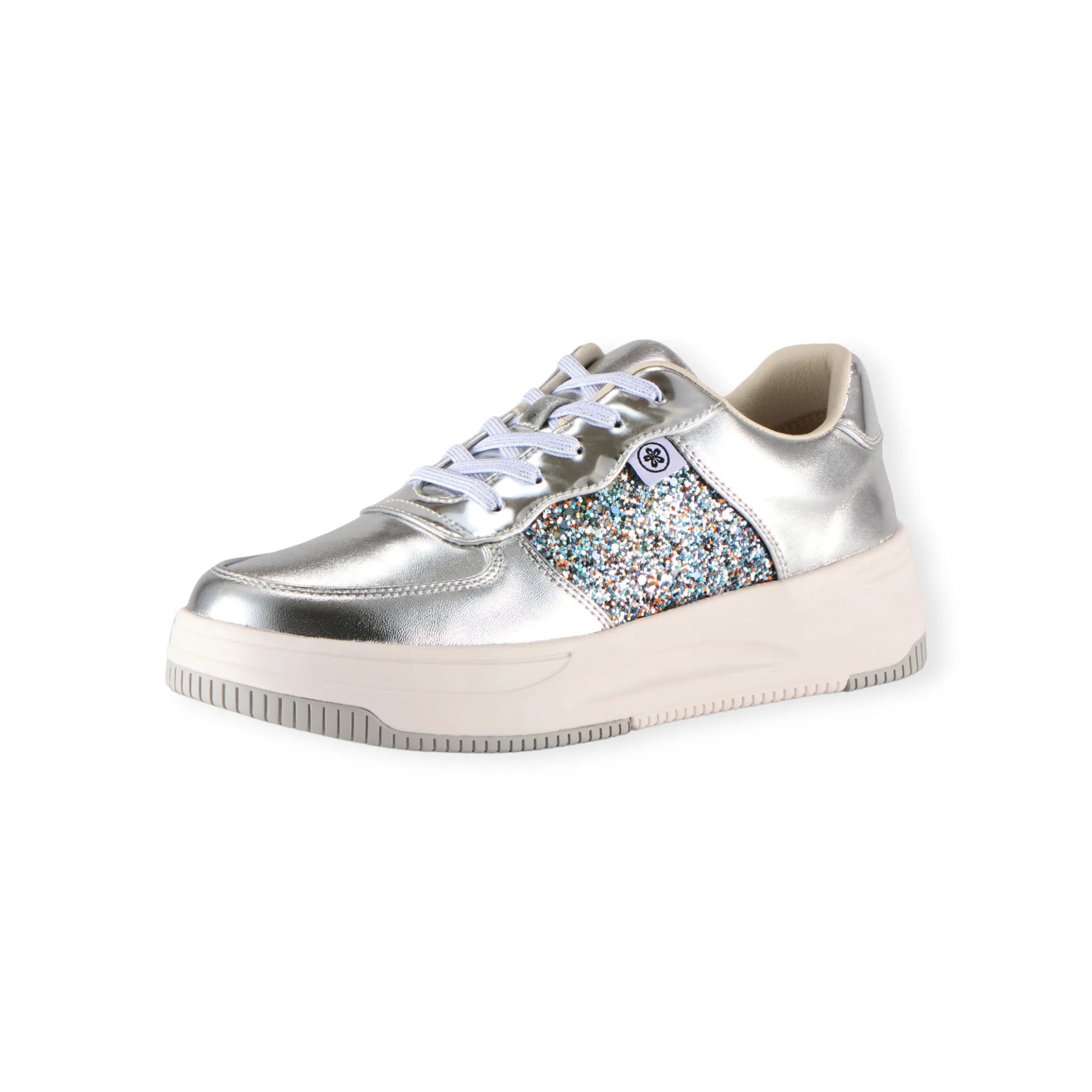 Sparkling model adorned with bold glitter on a soft sheepskin upper #FJ108