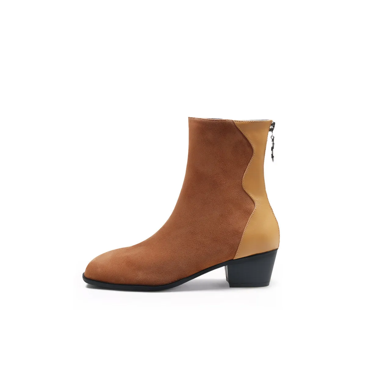 Stylish Suede Block Heel Boots