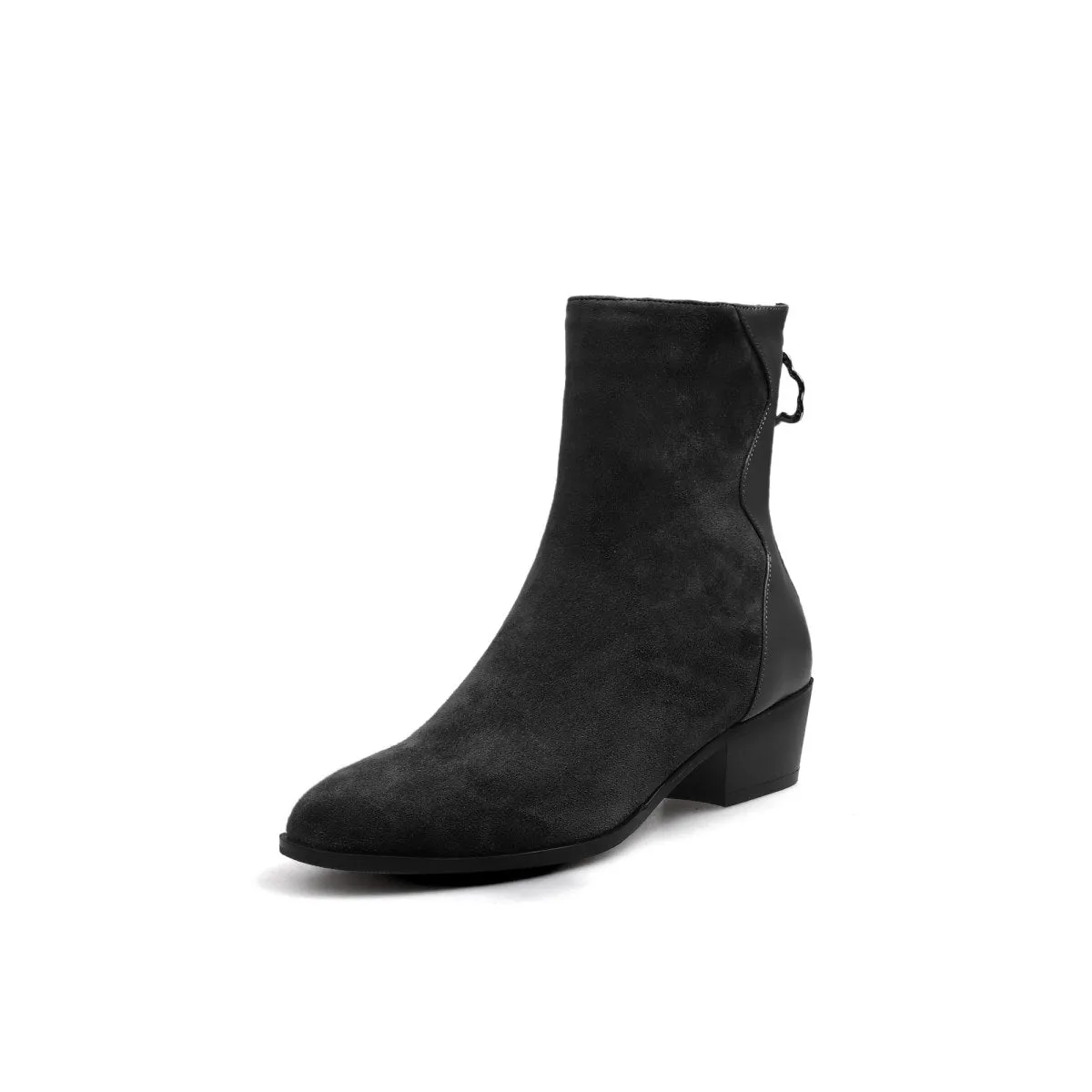 Stylish Suede Block Heel Boots