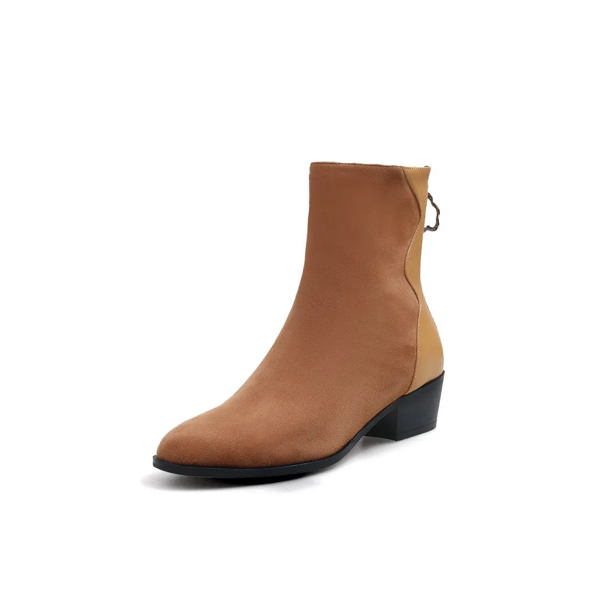 Stylish Suede Block Heel Boots