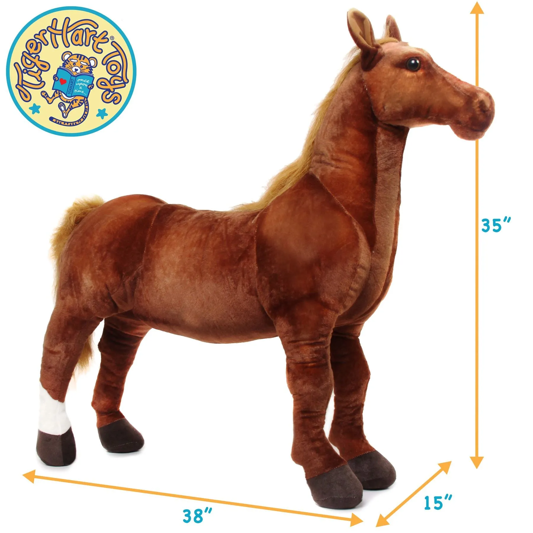 Thorsten The Thoroughbred Horse | 36 Inch Stuffed Animal Plush | By TigerHart Toys