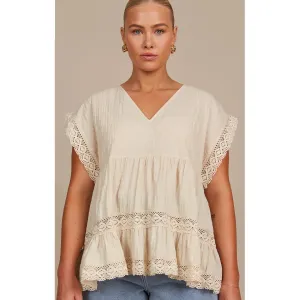 Top Fleur VNeck - Canvas