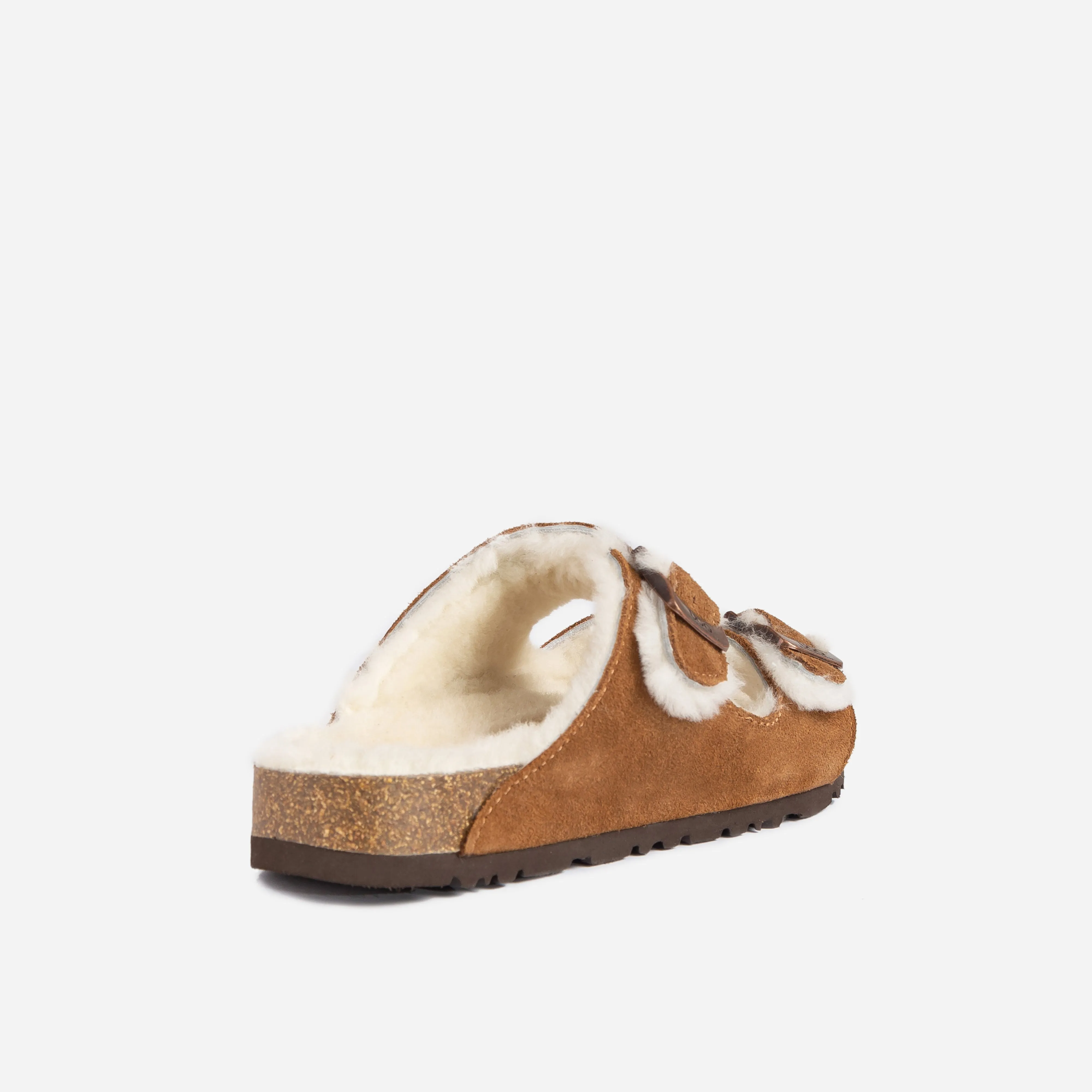 UGG Aussie Shearling Buckled Sandals